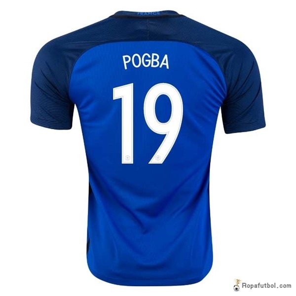 Camiseta Francia Replica Primera Ropa Pogba 2016 Azul